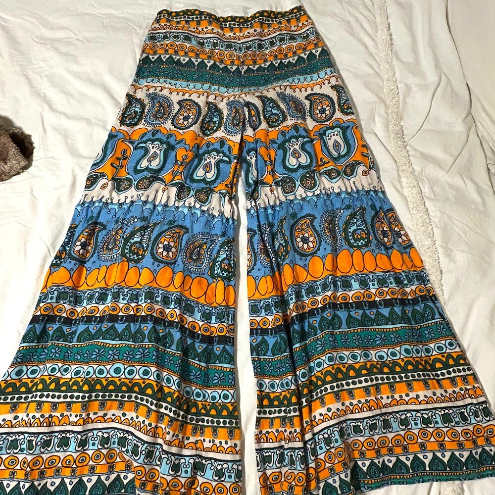 STAUD Multicolor Wide Leg Pants
